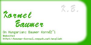 kornel baumer business card